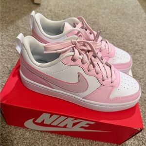 Nike Kids Pink & White Low-Top Sneakers